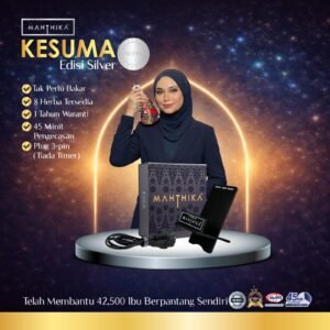 Tungku Elektrik Mahthika Set Kesuma Edisi Silver - 8 Secret Herba Mujarab