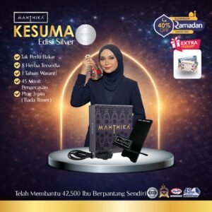 Tungku Elektrik Mahthika Set Kesuma Edisi Silver - 8 Secret Herba Mujarab