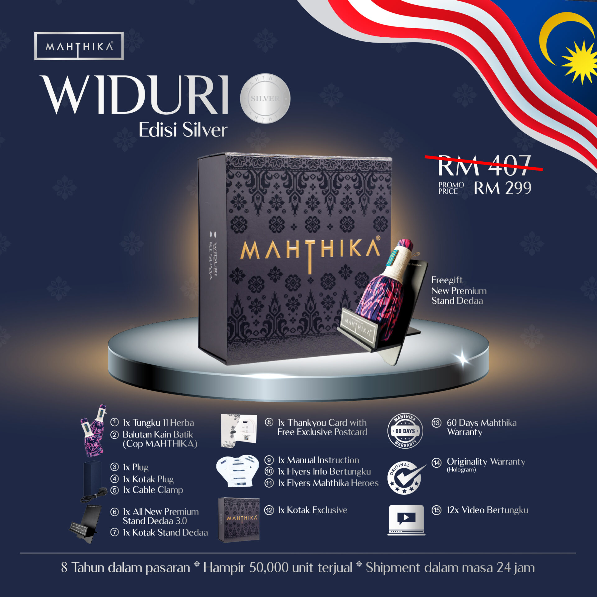Widuri Silver 11 Herba Tanpa Beg Checaa - Image 2